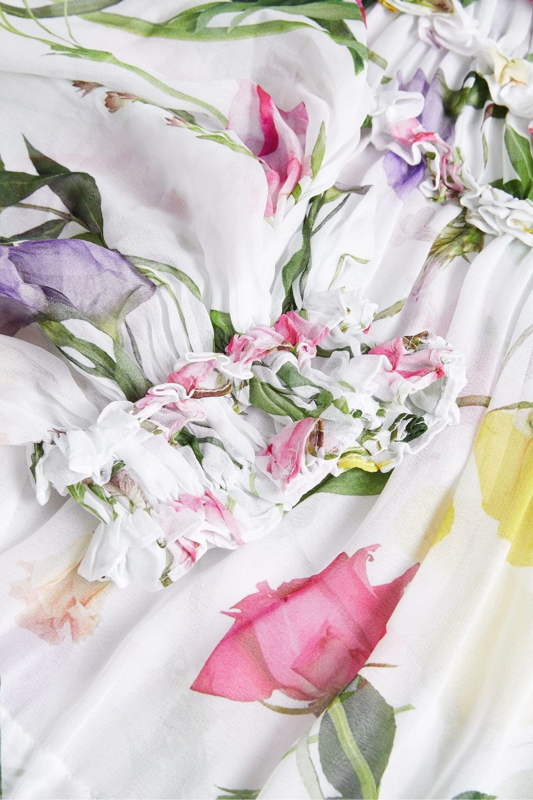 Ted Baker Hewette White Printed Blouse With Functional Waist Tie 8 Ted Baker Hewette White Printed Blouse With Functional Waist Tie - Image 6