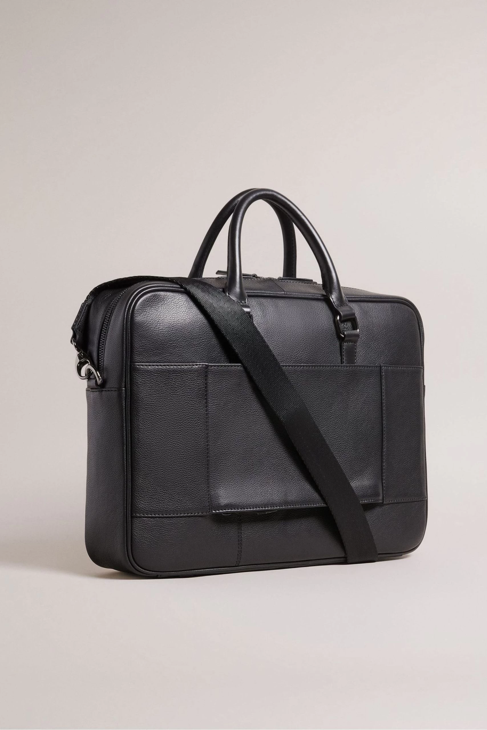 Ted Baker Canvess Black Texture Leather Document Bag 4 Ted Baker Canvess Black Texture Leather Document Bag - Image 2