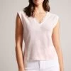 Ted Baker Effiy Nude Laced Neckline V-Neck Vest 2 Ted Baker Effiy Nude Laced Neckline V-Neck Vest -Ted Baker Shop 975346s