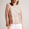 Ted Baker Pink Elssiaa Branded Jacquard Knit Top 2 Ted Baker Pink Elssiaa Branded Jacquard Knit Top -Ted Baker Shop 976295s