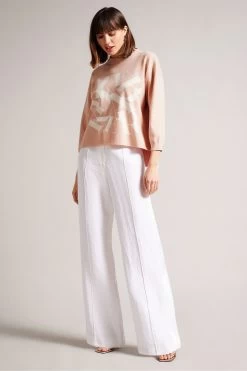 Ted Baker Pink Elssiaa Branded Jacquard Knit Top 5 Ted Baker Pink Elssiaa Branded Jacquard Knit Top -Ted Baker Shop 976295s2