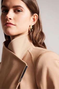 Ted Baker Rosina Brown Midi Length Wrap Trench Coat -Ted Baker Shop 981253s4