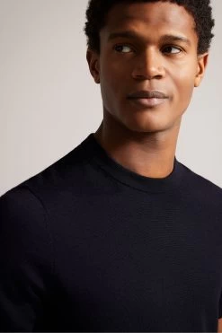 Ted Baker Blue Senti Short Sleeved Knitted Plain T-Shirt 10 Ted Baker Blue Senti Short Sleeved Knitted Plain T-Shirt -Ted Baker Shop 994175s4