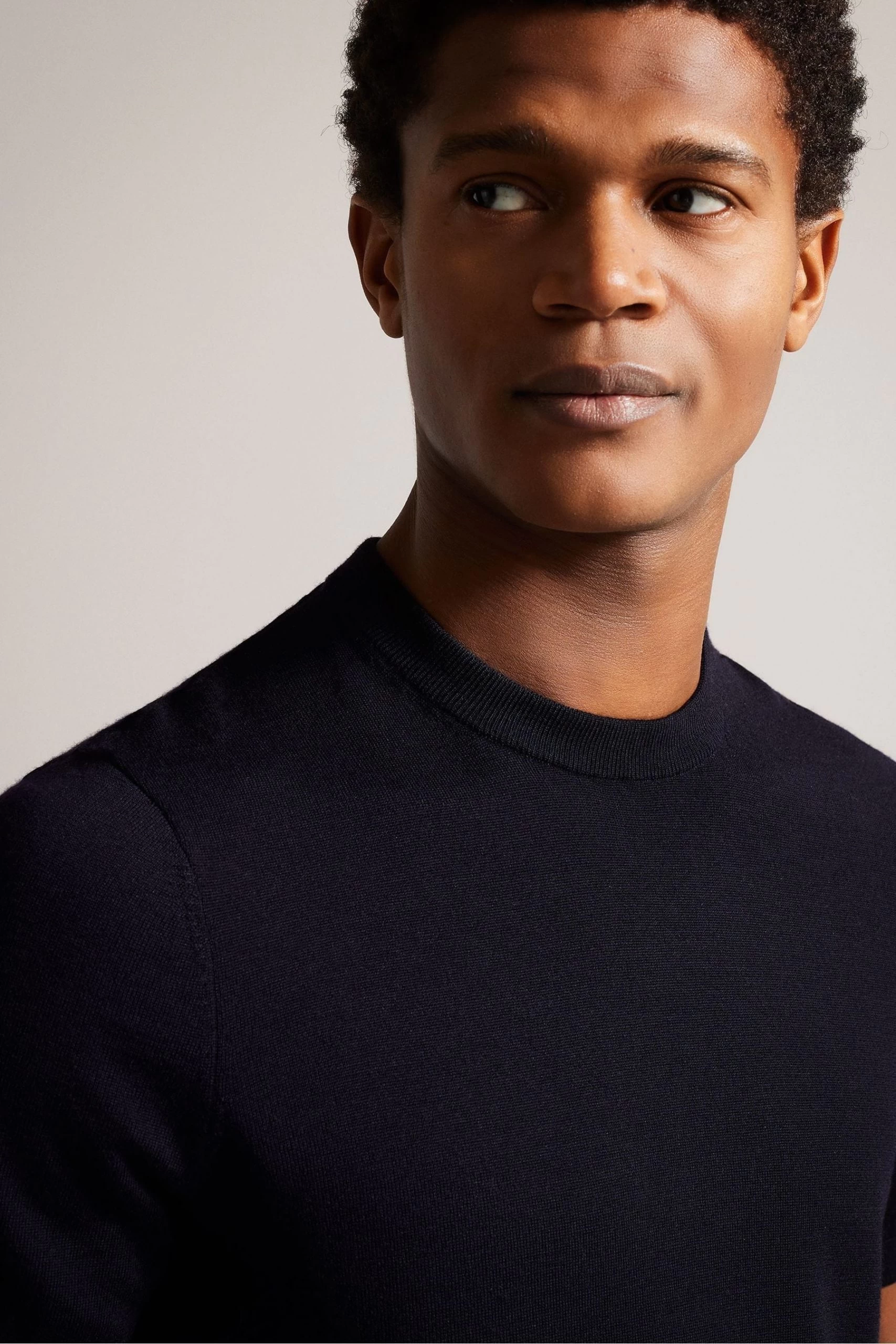 Ted Baker Blue Senti Short Sleeved Knitted Plain T-Shirt 6 Ted Baker Blue Senti Short Sleeved Knitted Plain T-Shirt - Image 4