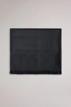 Ted Baker Black Esteli Logo Long Scarf