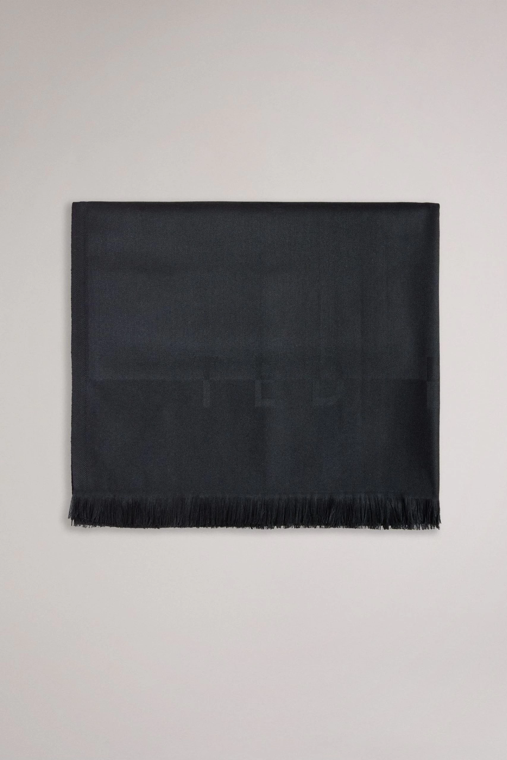 Ted Baker Black Esteli Logo Long Scarf 3 Ted Baker Black Esteli Logo Long Scarf