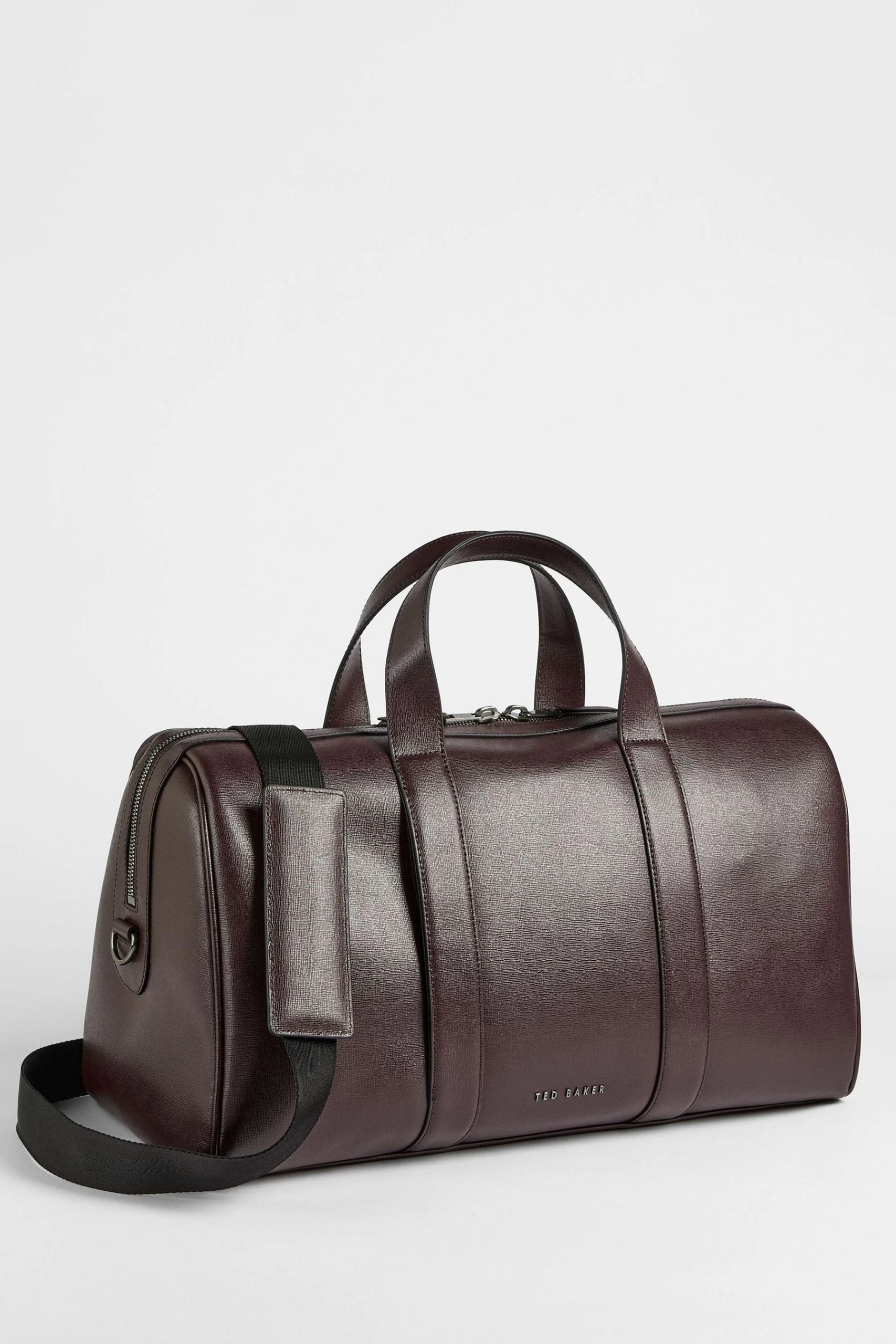 Ted Baker Red Fidick Saffiano Leather Holdall 3 Ted Baker Red Fidick Saffiano Leather Holdall