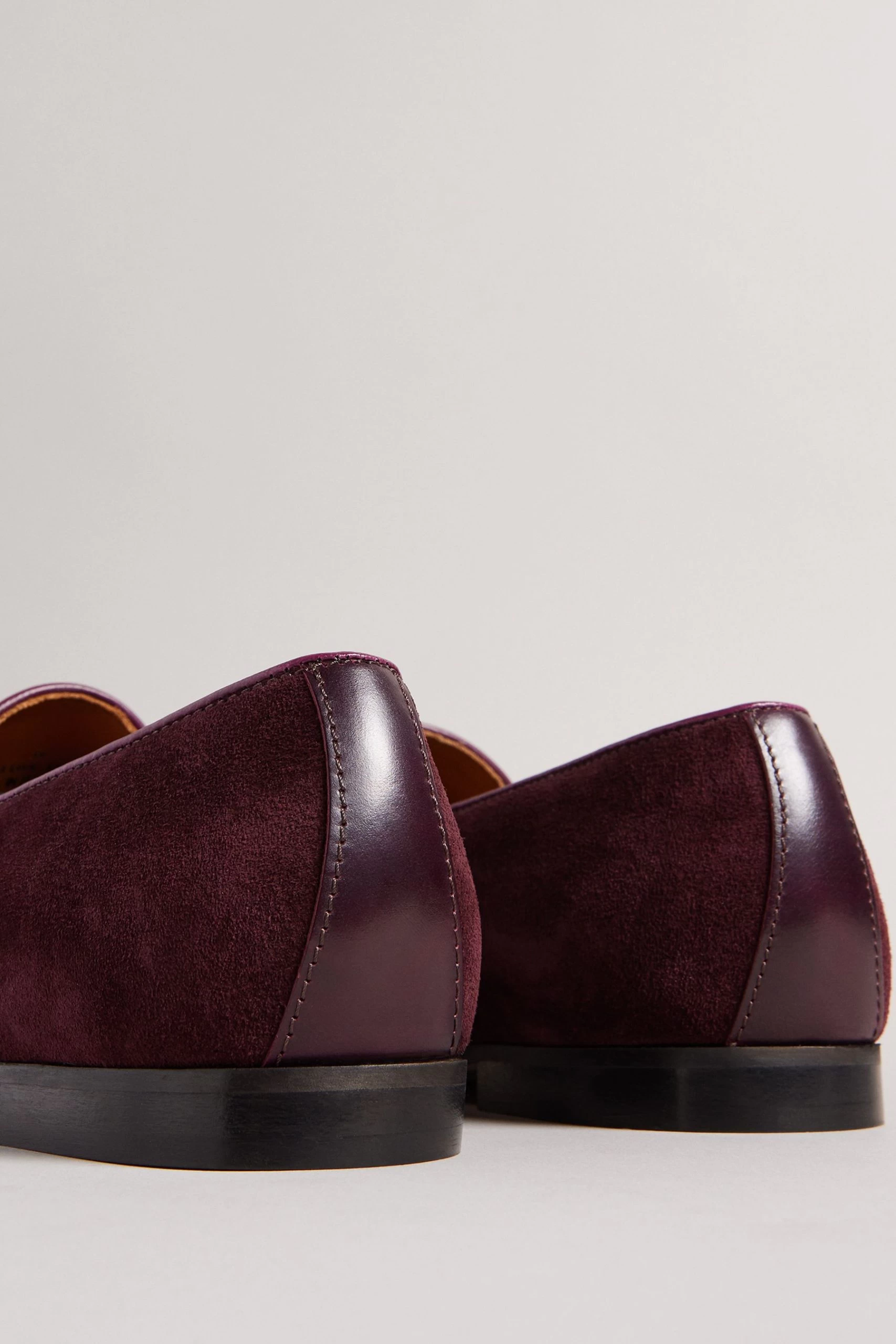 Ted Baker Red Erol Long Sleeved Oxblood Suede Dressy Loafers 5 Ted Baker Red Erol Long Sleeved Oxblood Suede Dressy Loafers - Image 3
