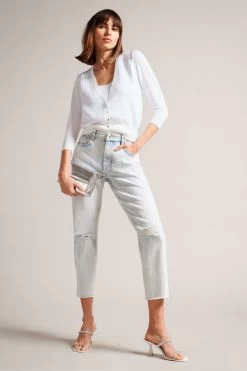 Ted Baker White Baliner Sequin Detail Knit Cardigan -Ted Baker Shop A59190s3