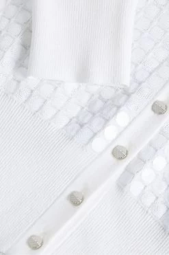 Ted Baker White Baliner Sequin Detail Knit Cardigan -Ted Baker Shop A59190s5