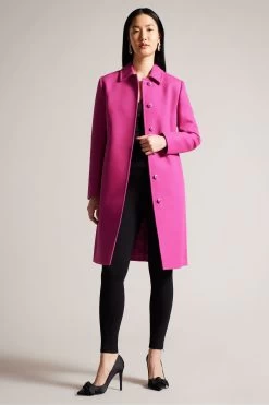 Ted Baker Purple Isolde Knee Length Trench Coat