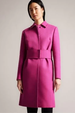 Ted Baker Purple Isolde Knee Length Trench Coat 9 Ted Baker Purple Isolde Knee Length Trench Coat -Ted Baker Shop A59306s3