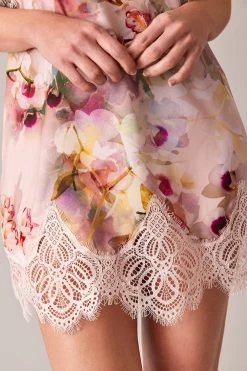 B By Ted Baker Pink Satin Slip With Lace Details 17 B By Ted Baker Pink Satin Slip With Lace Details -Ted Baker Shop A61 426s7