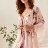 B By Ted Baker Pink Floral Satin Dressing Gown With Lace Details 1 B By Ted Baker Pink Floral Satin Dressing Gown With Lace Details -Ted Baker Shop A61 428s