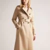 Ted Baker Natural Robbii Lightweight Trench Coat 2 Ted Baker Natural Robbii Lightweight Trench Coat -Ted Baker Shop A67474s