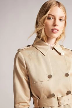 Ted Baker Natural Robbii Lightweight Trench Coat 10 Ted Baker Natural Robbii Lightweight Trench Coat -Ted Baker Shop A67474s4