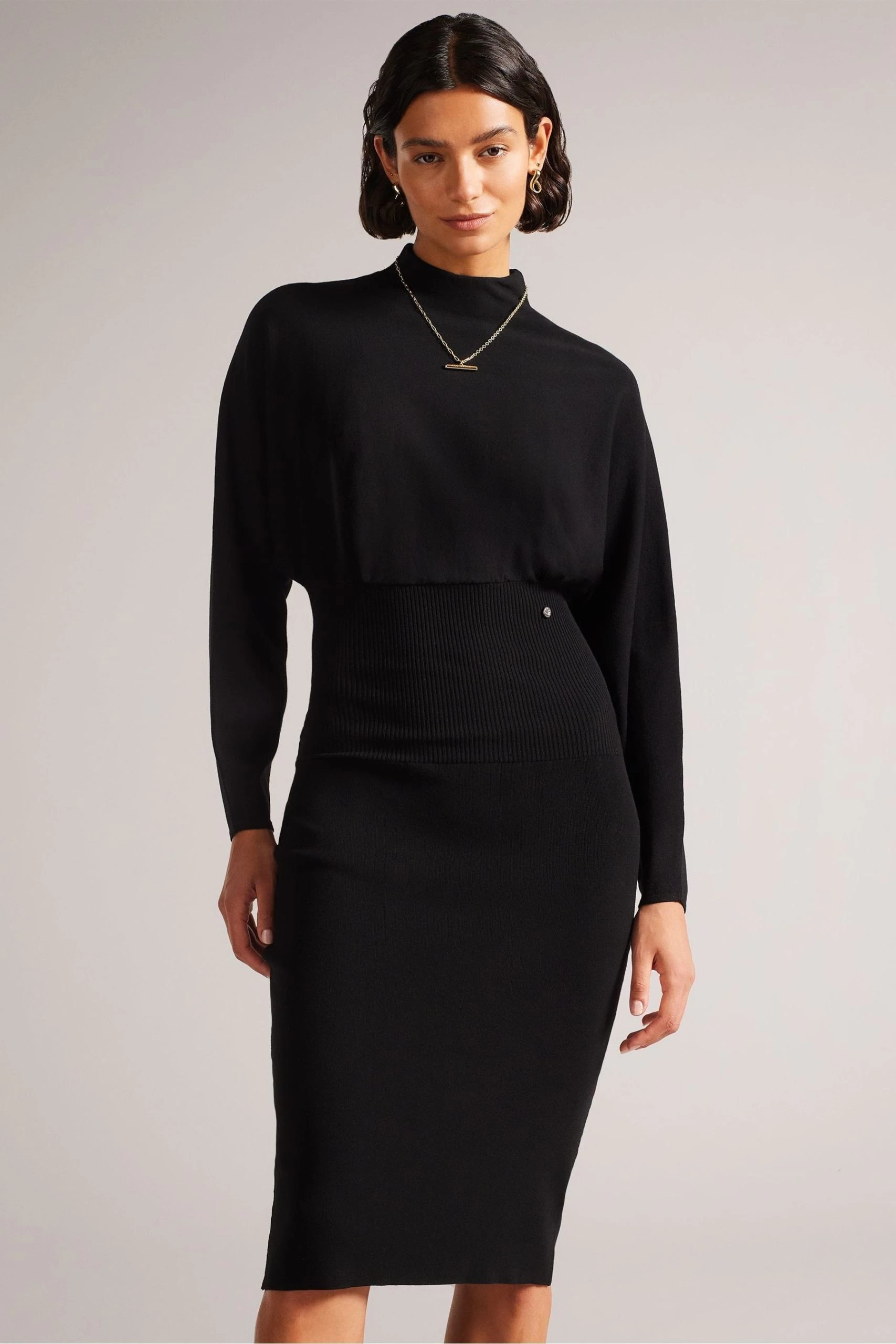 Ted Baker Alice Cocoon Black Midi Dress 3 Ted Baker Alice Cocoon Black Midi Dress