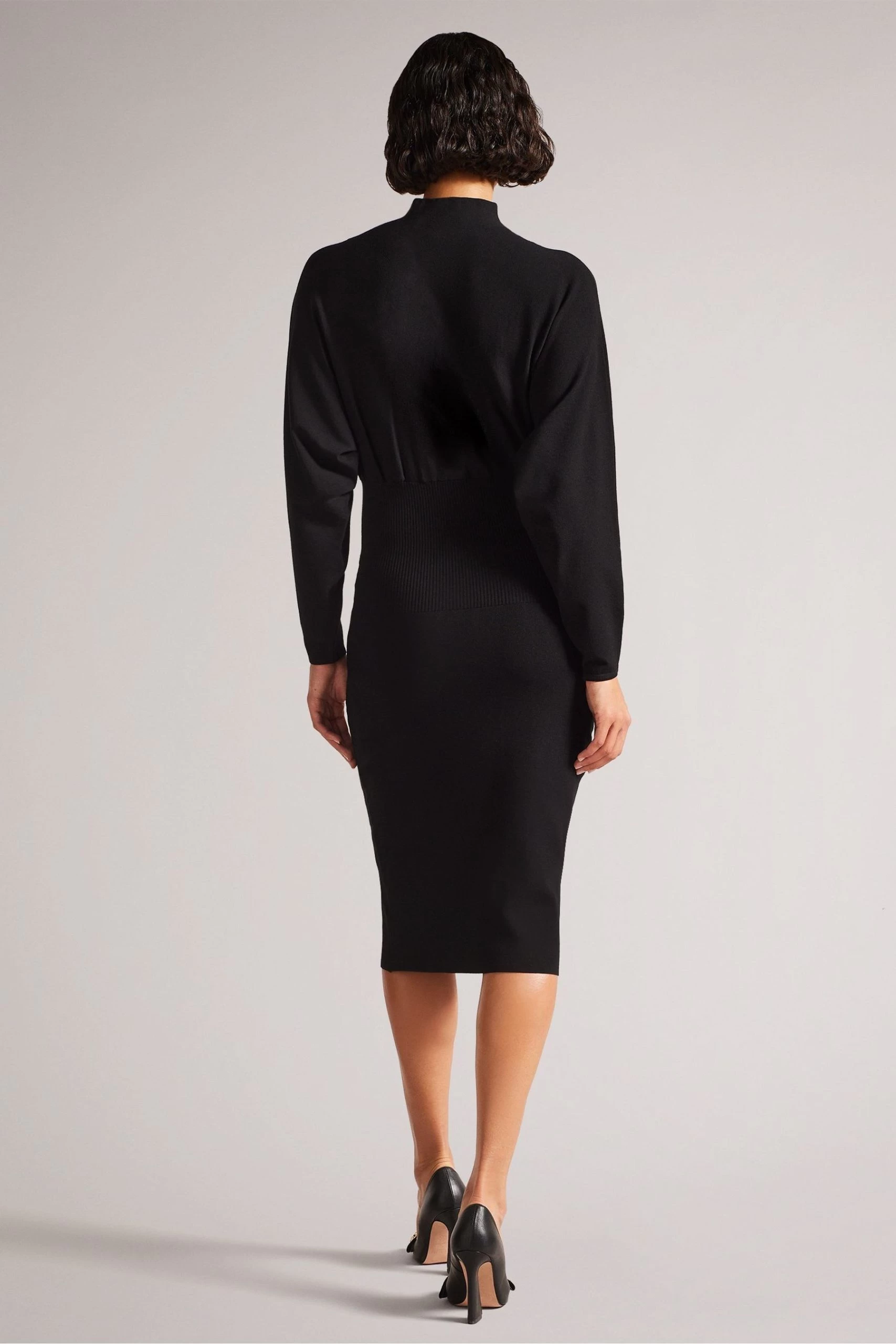Ted Baker Alice Cocoon Black Midi Dress 5 Ted Baker Alice Cocoon Black Midi Dress - Image 3