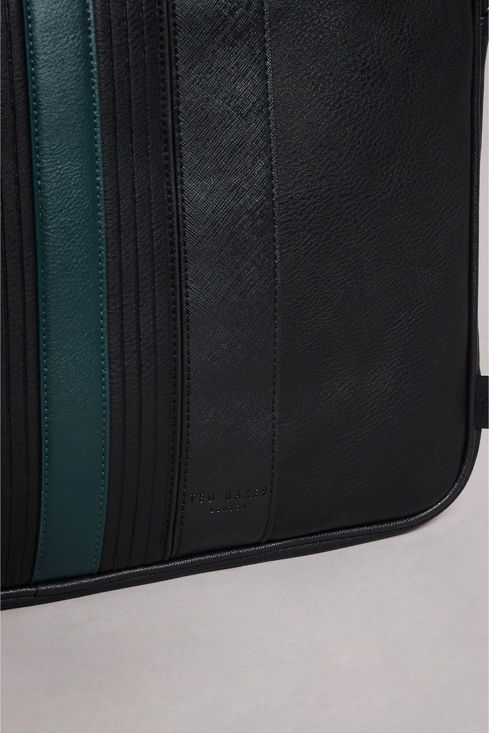 Ted Baker Nevver Black Striped Pu Document Bag 5 Ted Baker Nevver Black Striped Pu Document Bag - Image 3