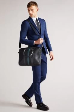 Ted Baker Nevver Black Striped Pu Document Bag 9 Ted Baker Nevver Black Striped Pu Document Bag -Ted Baker Shop A83291s4