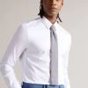 Ted Baker White Holmess Long Sleeve Slim Fit Shirt