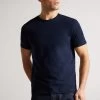 Ted Baker Hawking Navy Blue Plain T-Shirt 2 Ted Baker Hawking Navy Blue Plain T-Shirt -Ted Baker Shop A94 976s