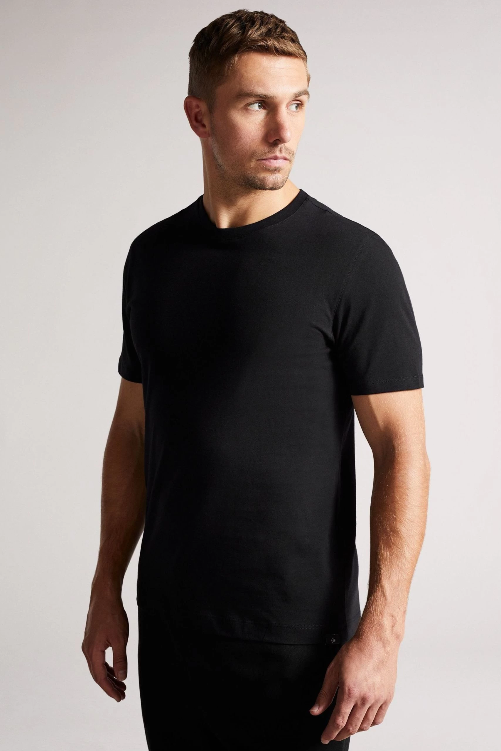 Ted Baker Hawking Black Plain T-Shirt 3 Ted Baker Hawking Black Plain T-Shirt