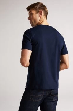 Ted Baker Hawking Navy Blue Plain T-Shirt 12 Ted Baker Hawking Navy Blue Plain T-Shirt -Ted Baker Shop A94976s2