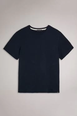 Ted Baker Hawking Navy Blue Plain T-Shirt 15 Ted Baker Hawking Navy Blue Plain T-Shirt -Ted Baker Shop A94976s5