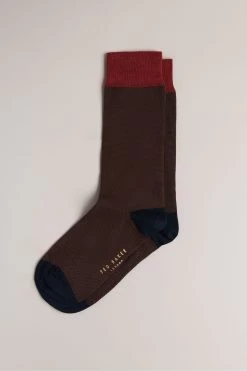 Ted Baker Orange Semi Plain Socks 6 Ted Baker Orange Semi Plain Socks -Ted Baker Shop A95644s2