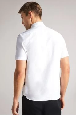 Ted Baker Ditton White Short Sleeve Oxford Shirt 8 Ted Baker Ditton White Short Sleeve Oxford Shirt -Ted Baker Shop A95655s2