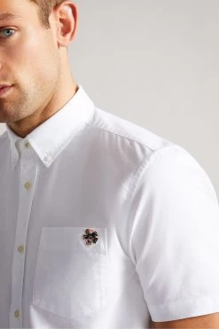 Ted Baker Ditton White Short Sleeve Oxford Shirt 10 Ted Baker Ditton White Short Sleeve Oxford Shirt -Ted Baker Shop A95655s4