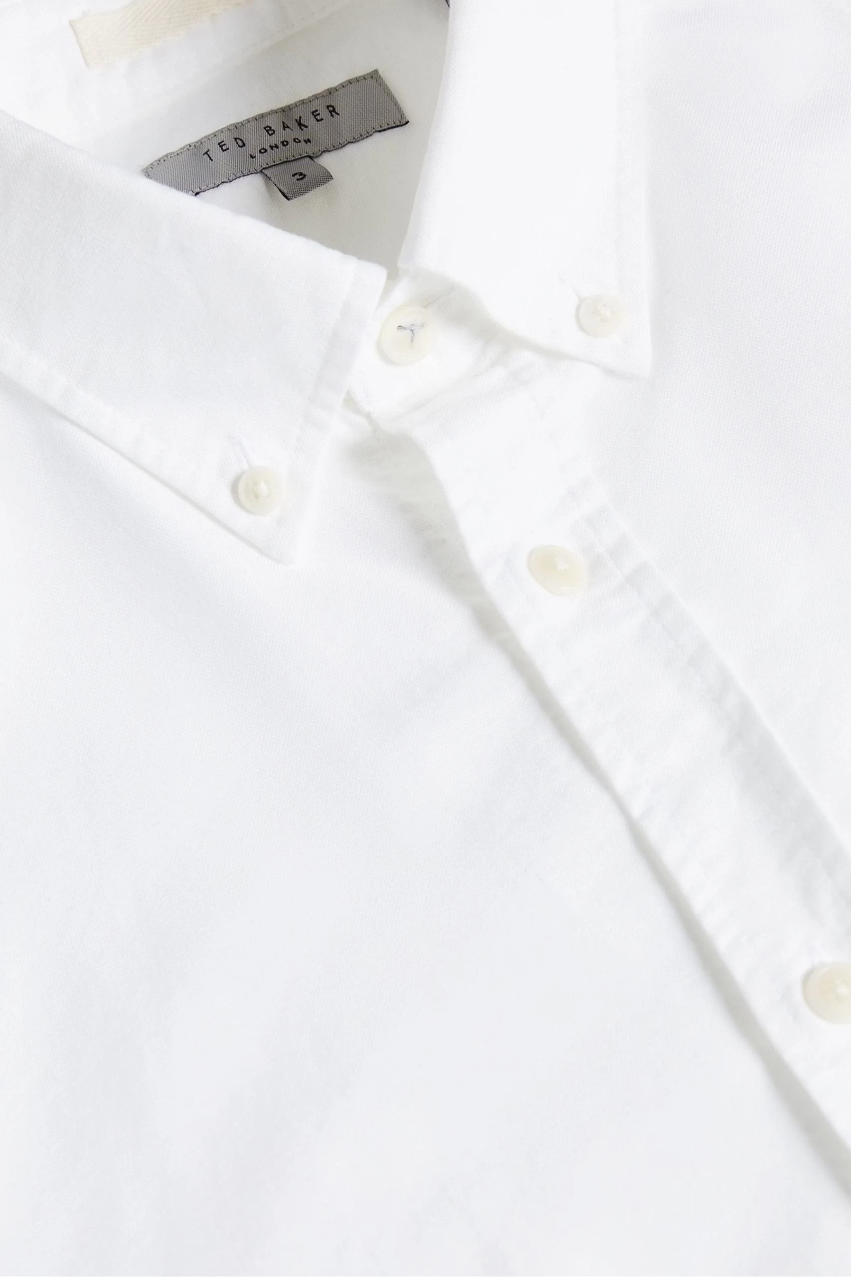 Ted Baker Ditton White Short Sleeve Oxford Shirt 7 Ted Baker Ditton White Short Sleeve Oxford Shirt - Image 5