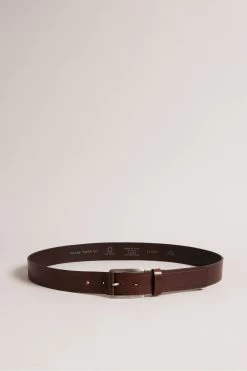 Ted Baker Brown Lined Embossed Leather Belt
