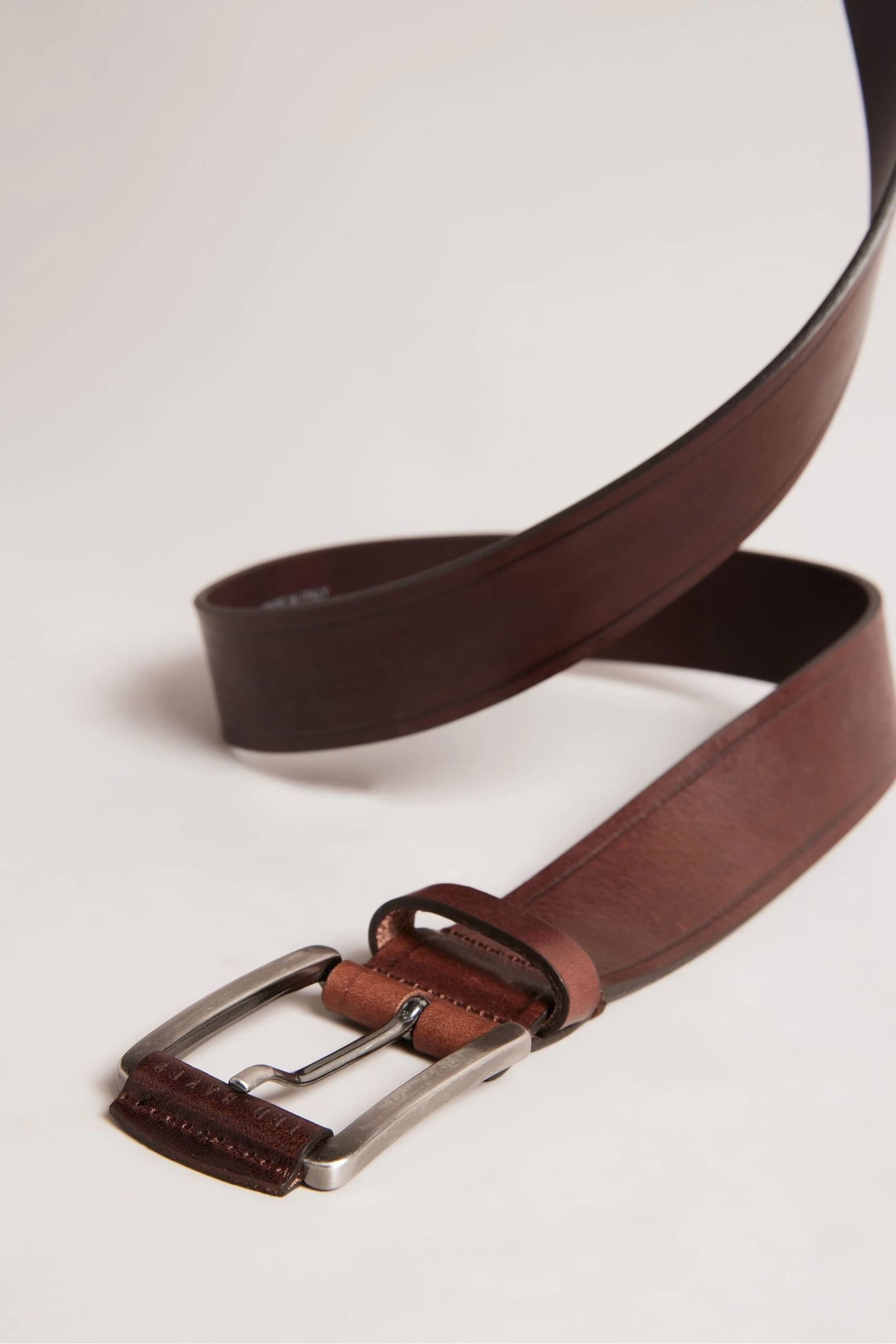 Ted Baker Brown Lined Embossed Leather Belt 5 Ted Baker Brown Lined Embossed Leather Belt - Image 3