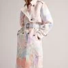 Ted Baker Cream Myiah Printed Linen Trench Coat 1 Ted Baker Cream Myiah Printed Linen Trench Coat -Ted Baker Shop C06811s