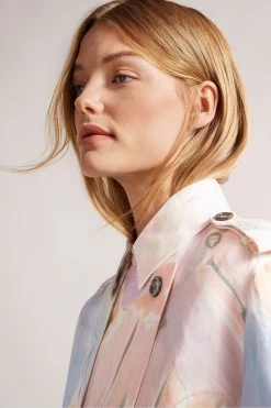 Ted Baker Cream Myiah Printed Linen Trench Coat 10 Ted Baker Cream Myiah Printed Linen Trench Coat -Ted Baker Shop C06811s4