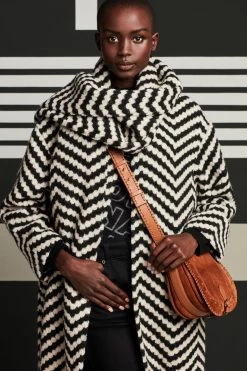 Ted Baker Oversized Jilliya Black Twill Knit Scarf Coat 13 Ted Baker Oversized Jilliya Black Twill Knit Scarf Coat -Ted Baker Shop C18914s5