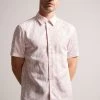 Ted Baker Pink Flaisby Short Sleeved Linen Blend Floral Print Shirt 1 Ted Baker Pink Flaisby Short Sleeved Linen Blend Floral Print Shirt -Ted Baker Shop C19941s