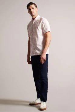 Ted Baker Pink Flaisby Short Sleeved Linen Blend Floral Print Shirt 9 Ted Baker Pink Flaisby Short Sleeved Linen Blend Floral Print Shirt -Ted Baker Shop C19941s3