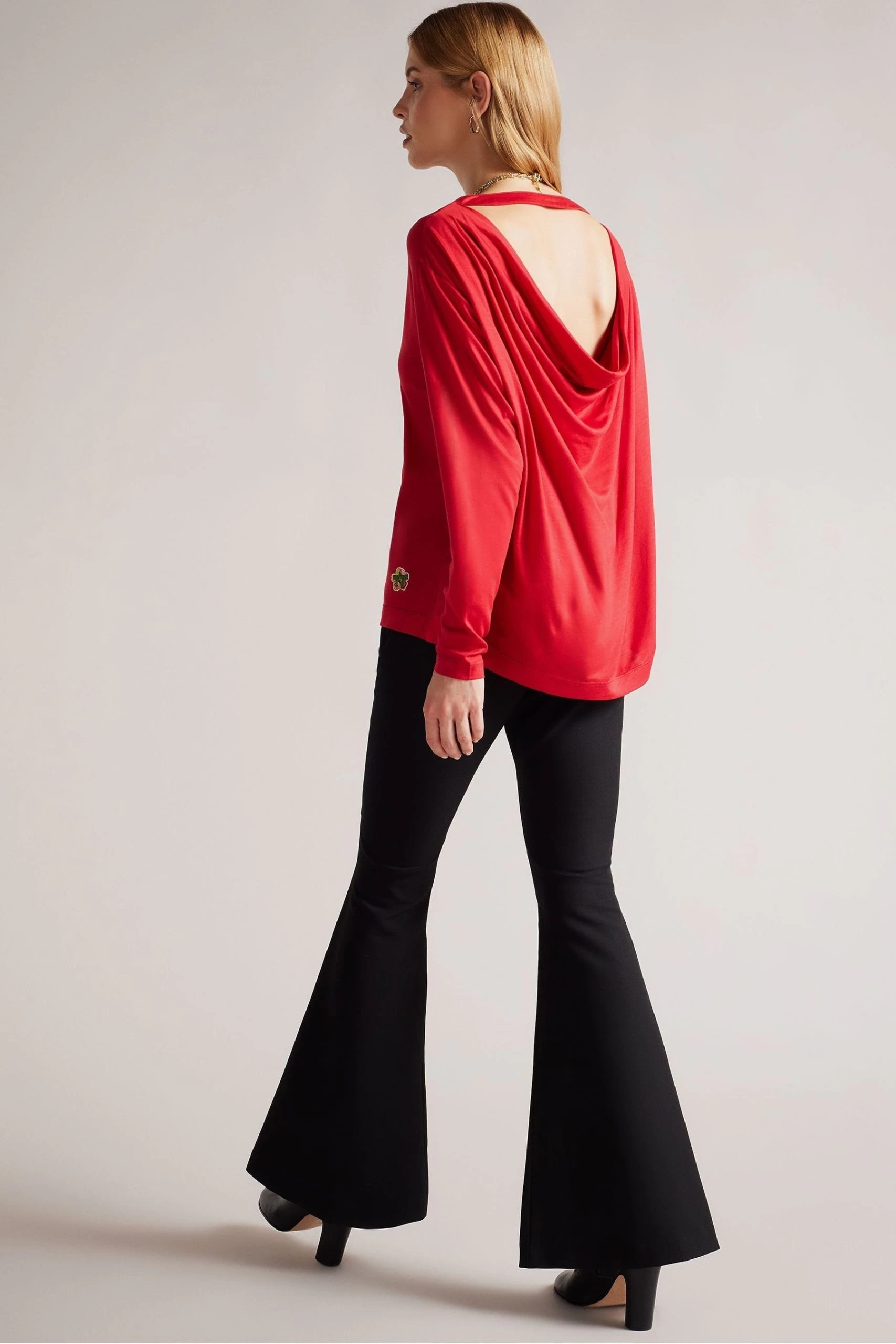 Ted Baker Red Summyr Slash Neck Top 5 Ted Baker Red Summyr Slash Neck Top - Image 3