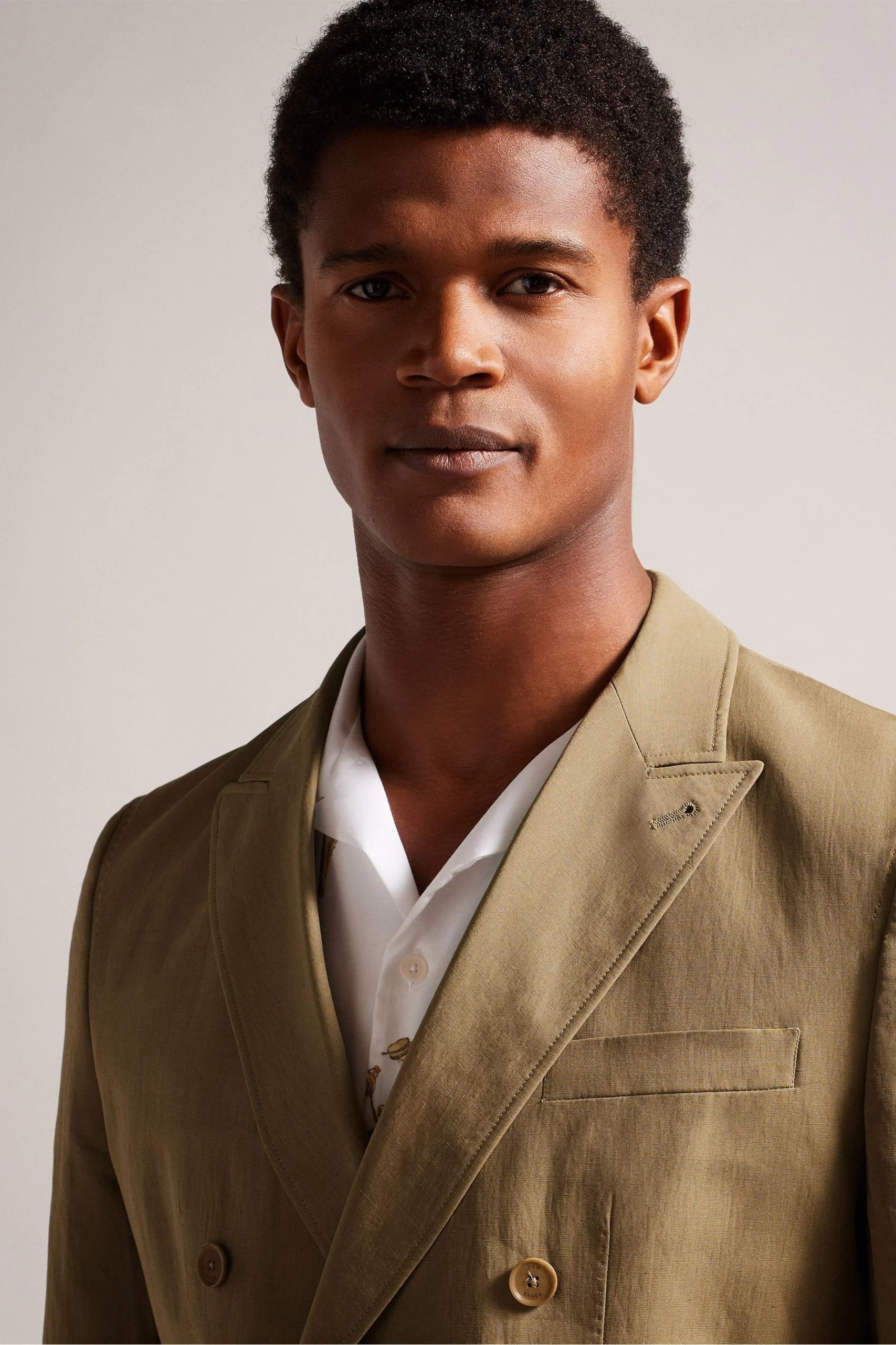 Ted Baker Slim Fit Natural Cleevej Cotton Linen Jacket 6 Ted Baker Slim Fit Natural Cleevej Cotton Linen Jacket - Image 4