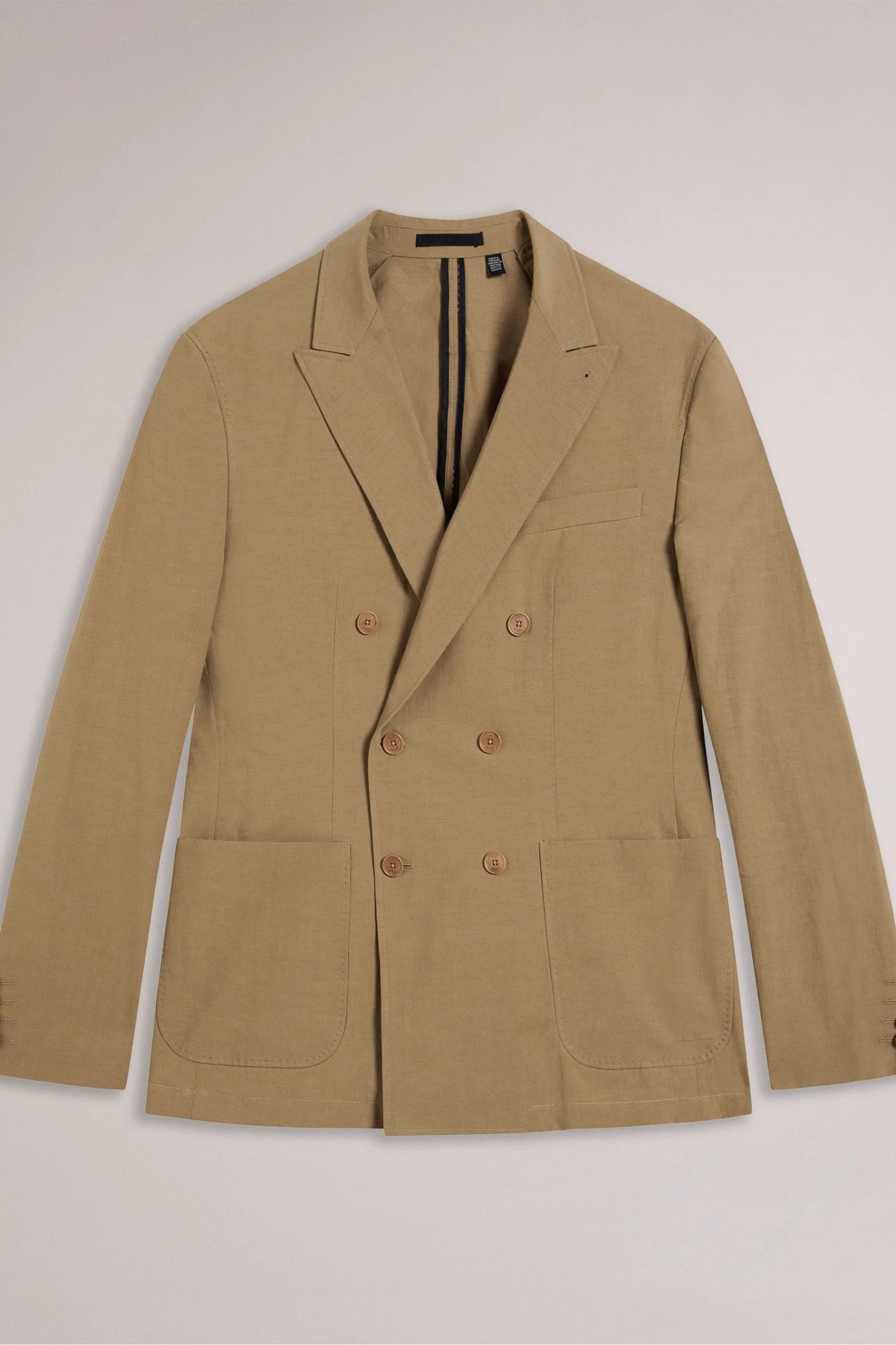 Ted Baker Slim Fit Natural Cleevej Cotton Linen Jacket 7 Ted Baker Slim Fit Natural Cleevej Cotton Linen Jacket - Image 5