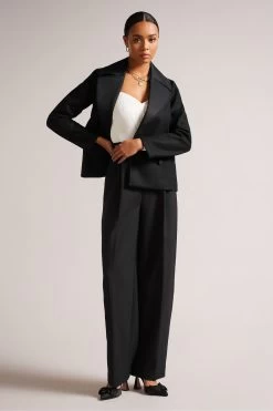 Ted Baker Oversized Hadleya Collar Belted Pea Black Coat 9 Ted Baker Oversized Hadleya Collar Belted Pea Black Coat -Ted Baker Shop C32413s3