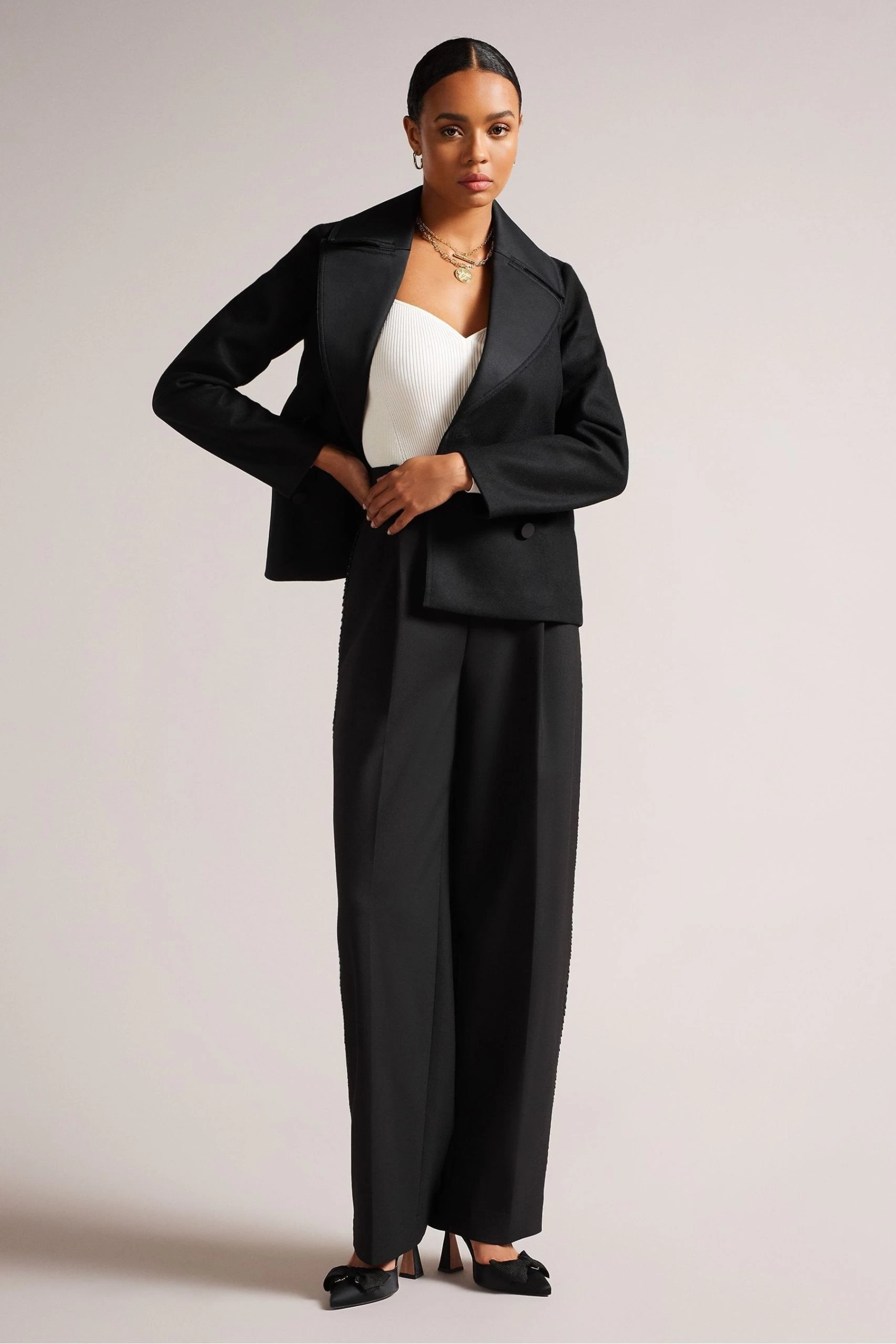 Ted Baker Oversized Hadleya Collar Belted Pea Black Coat 5 Ted Baker Oversized Hadleya Collar Belted Pea Black Coat - Image 3