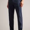 Ted Baker Blue Kimmel Linen Blend Half Elasticated Trousers -Ted Baker Shop C33071s