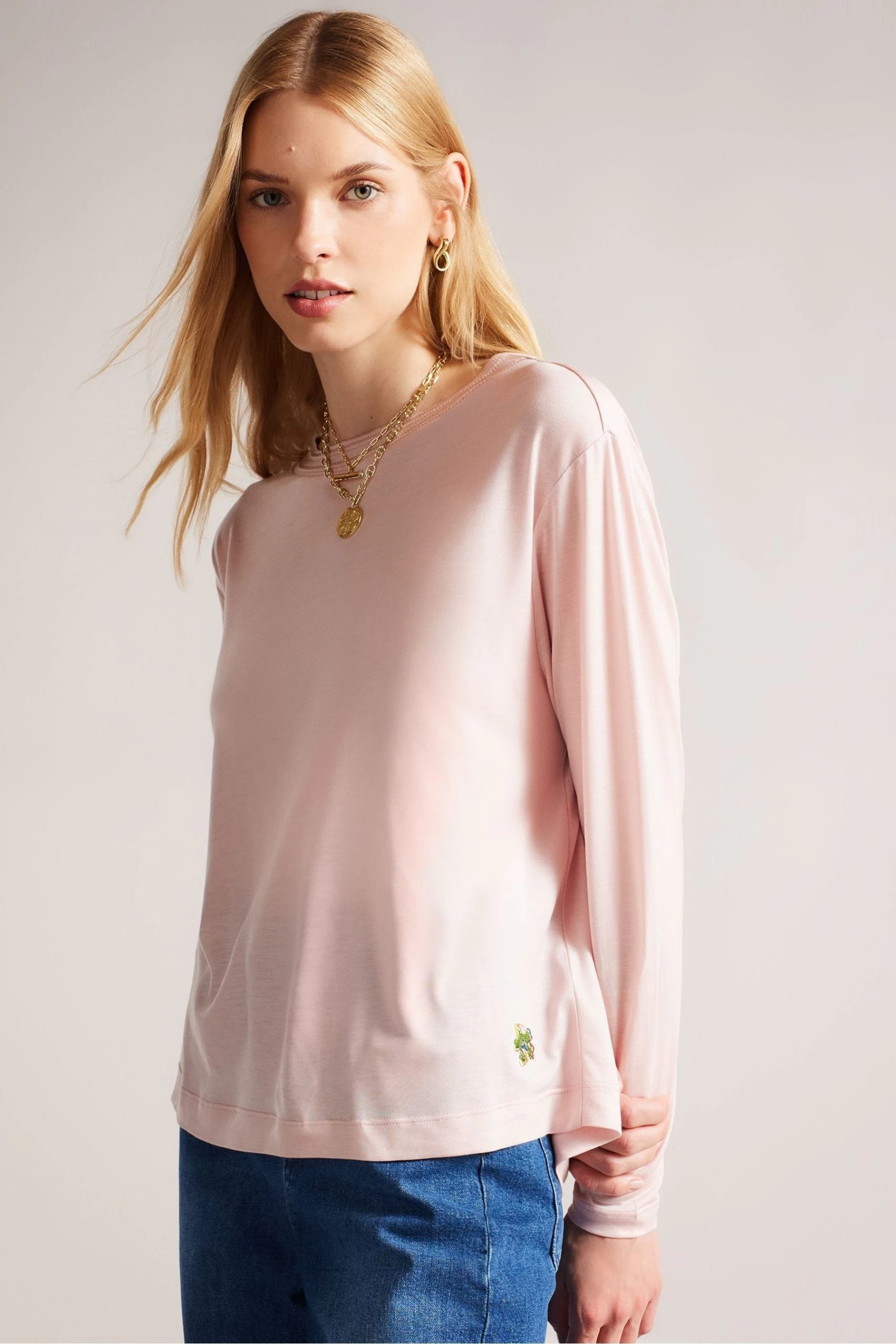 Ted Baker Pink Summyr Slash Neck Top 3 Ted Baker Pink Summyr Slash Neck Top