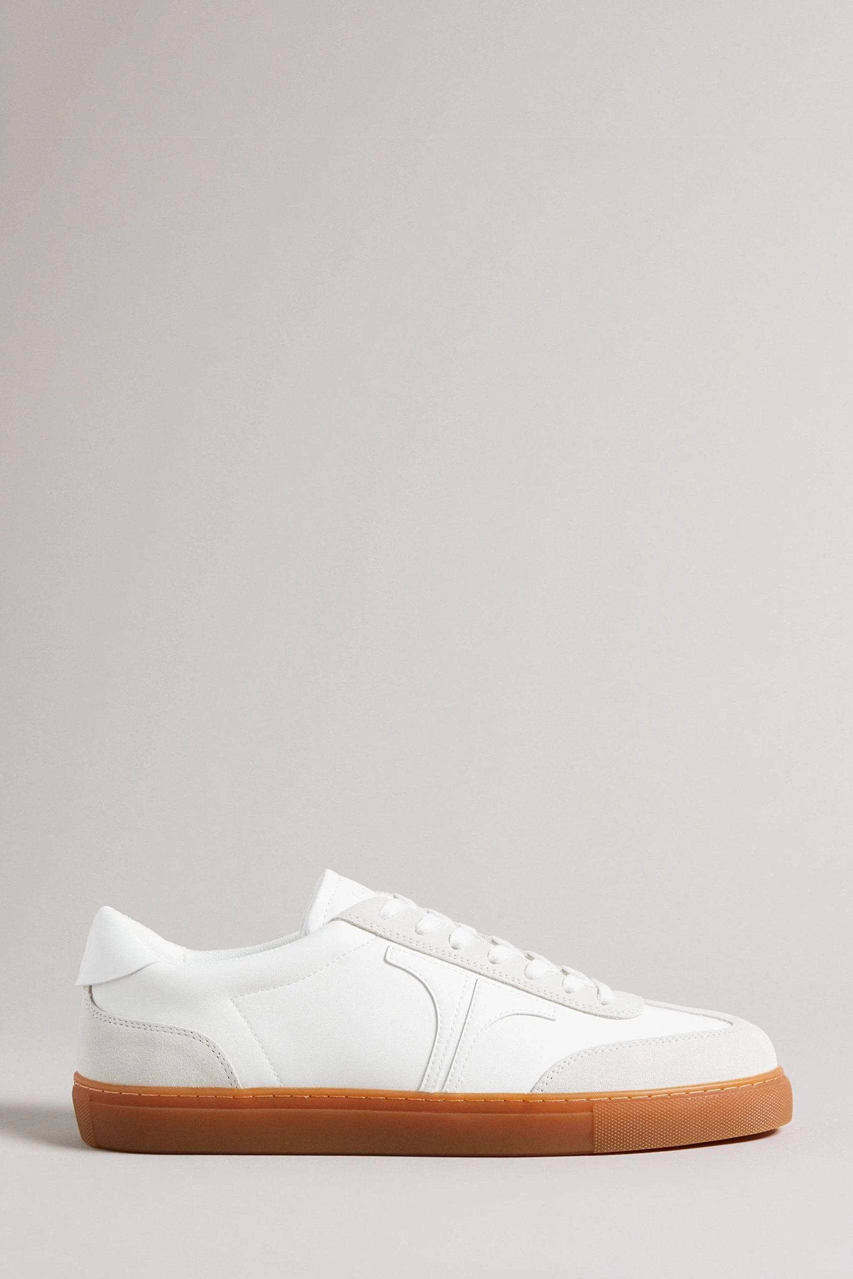 Ted Baker Robbert White Retro Suede Leather Mix Sneakers 3 Ted Baker Robbert White Retro Suede Leather Mix Sneakers