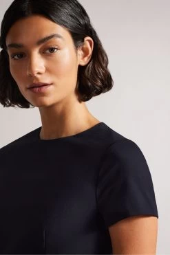 Ted Baker Dark Blue Elynah Asymmetric Peplum Tailored Dress 11 Ted Baker Dark Blue Elynah Asymmetric Peplum Tailored Dress -Ted Baker Shop C53153s4