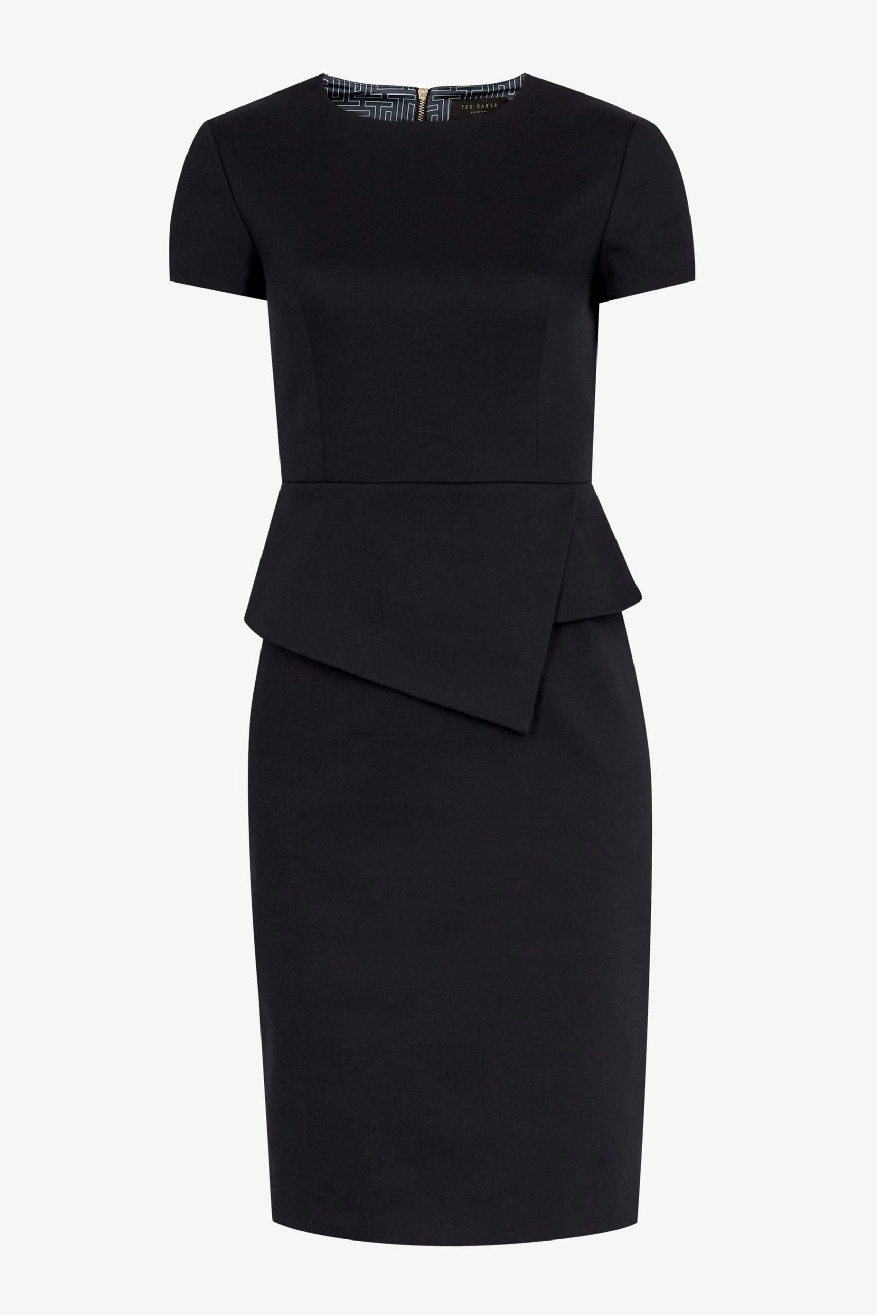 Ted Baker Dark Blue Elynah Asymmetric Peplum Tailored Dress 7 Ted Baker Dark Blue Elynah Asymmetric Peplum Tailored Dress - Image 5